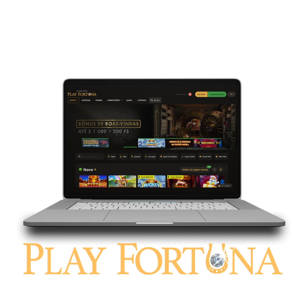 Para jogos de cassino, escolha o site Play Fortuna.