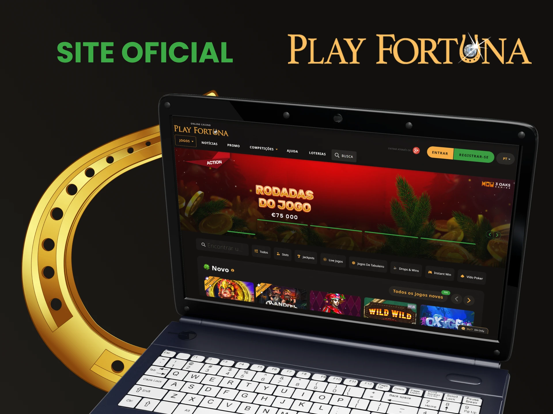 Visite a página oficial do site Play Fortuna.