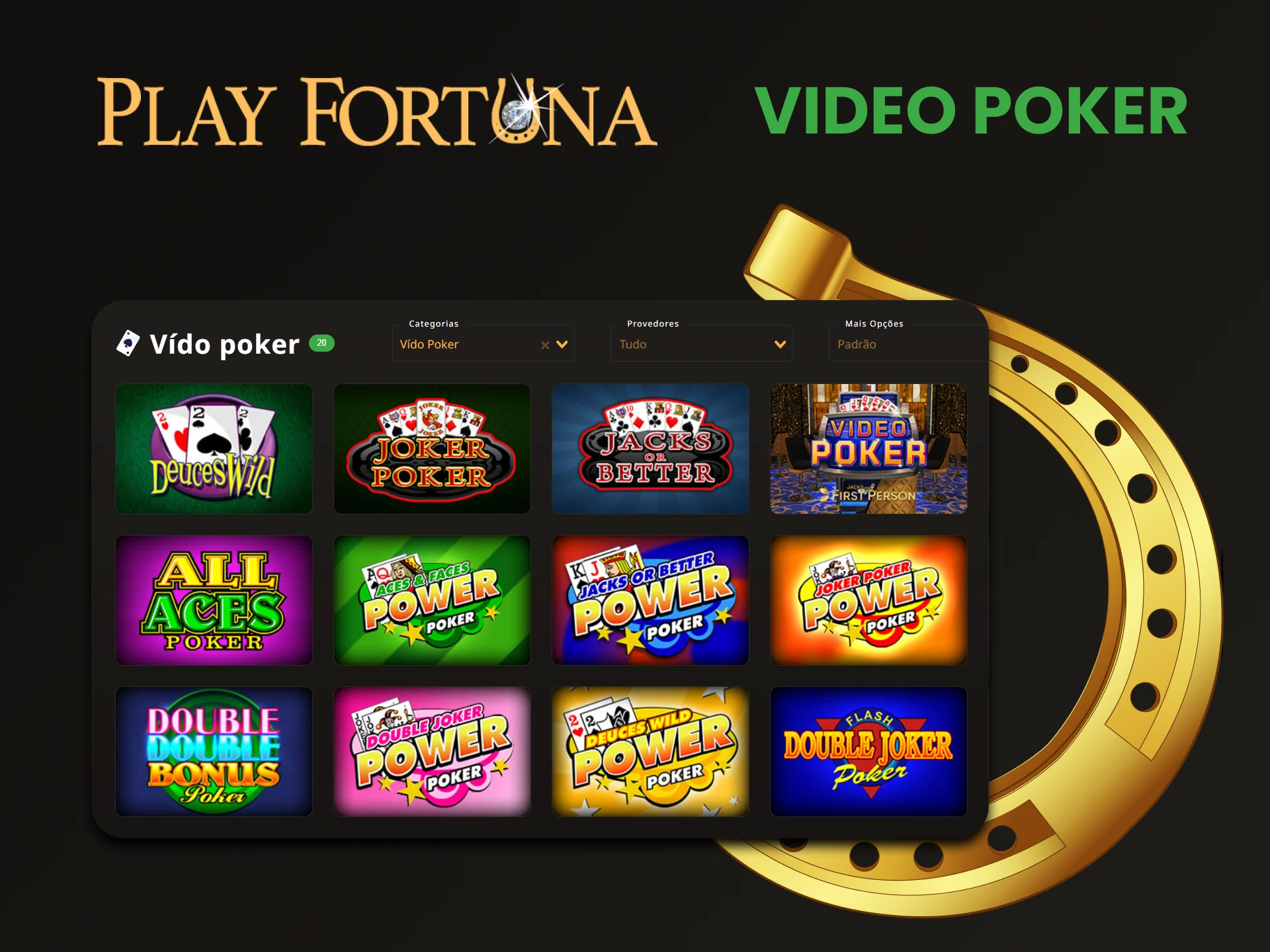 Jogue vídeo pôquer no site Play Fortuna.