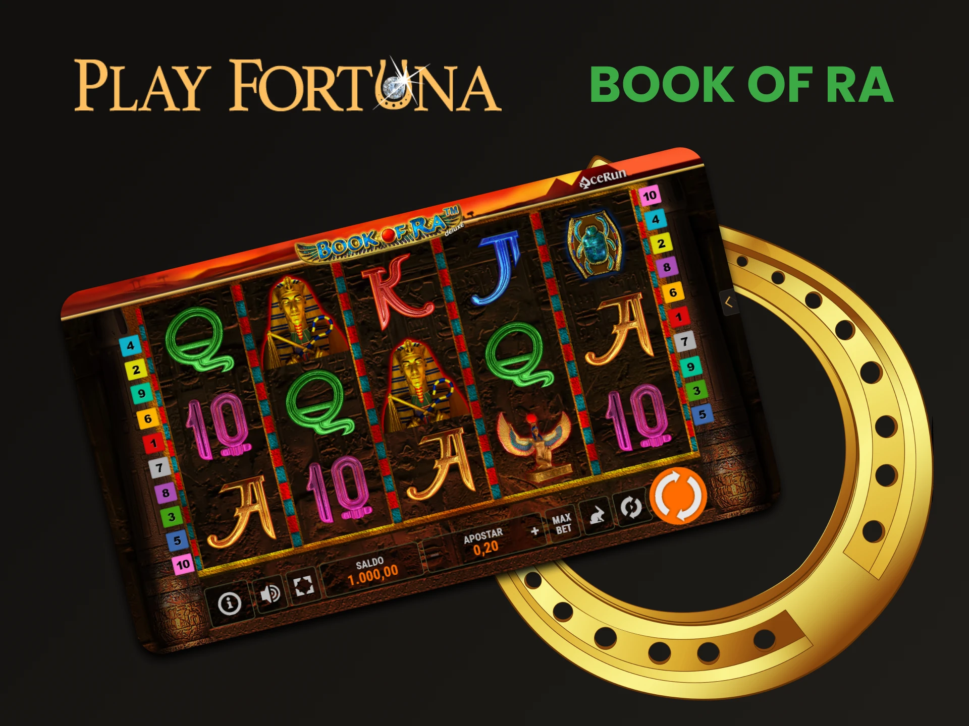 Para jogar slots no Play Fortuna, escolha Book of Ra.