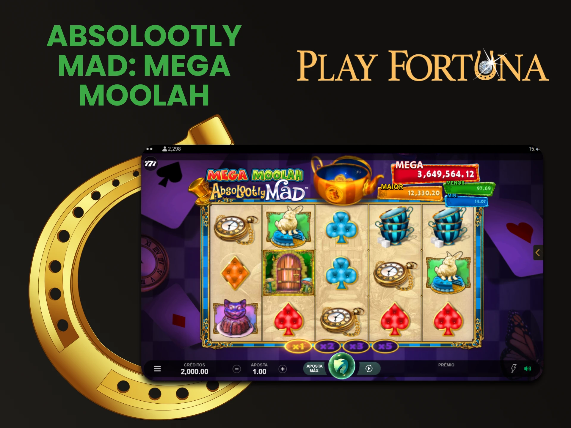Jogue Absolootly Mad na seção de jackpot do Play Fortuna.