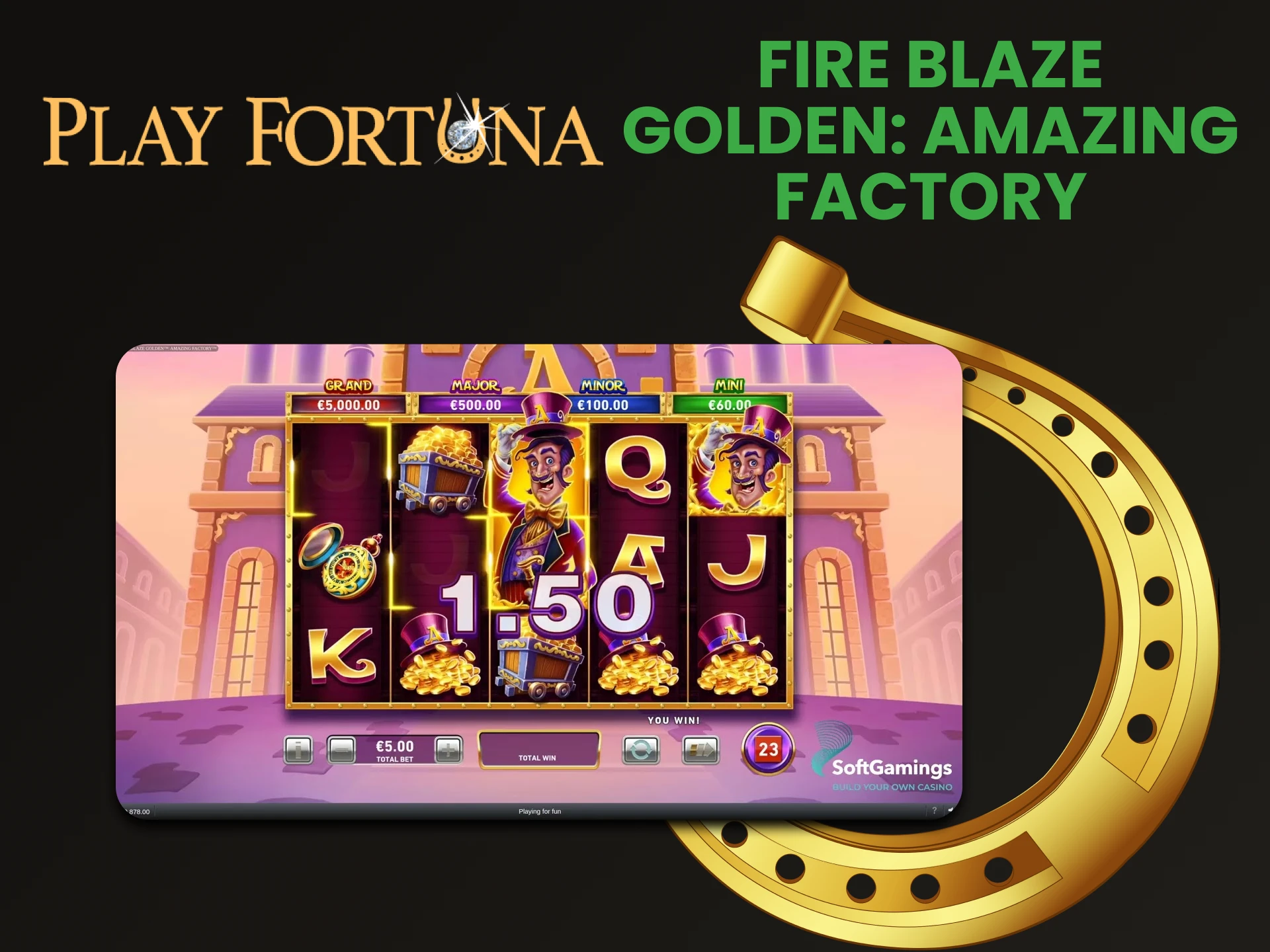 Para jogos de jackpot no Play Fortuna, escolha Fire Blaze Golden.