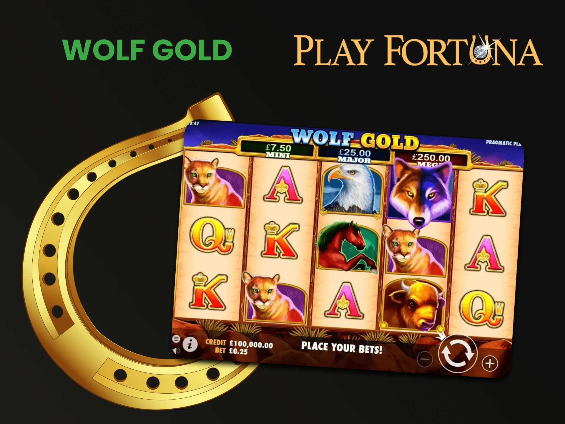 Jogue Wolf Gold na seção de jackpot do Play Fortuna.