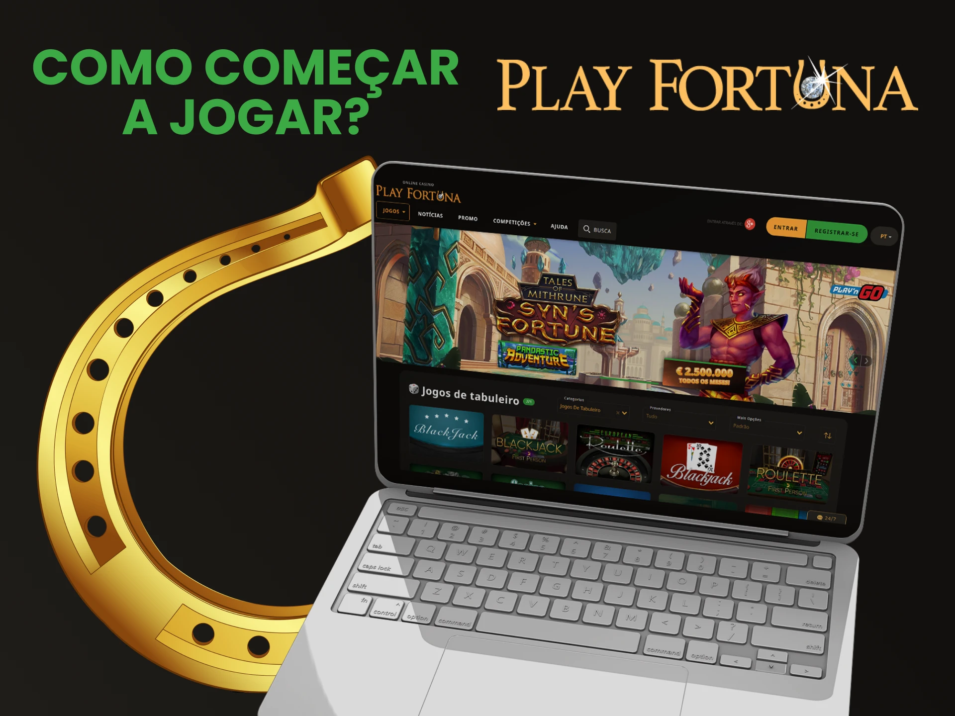Selecione a seção de jogos de mesa de cassino no site Play Fortuna.