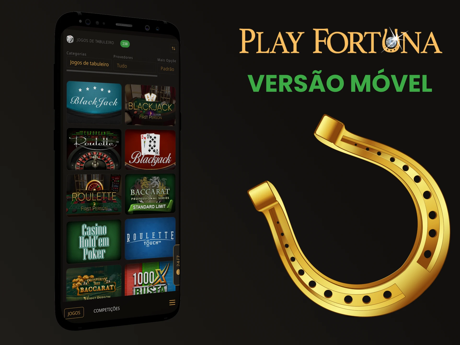 Você pode jogar jogos de mesa na versão mobile do site Play Fortuna.