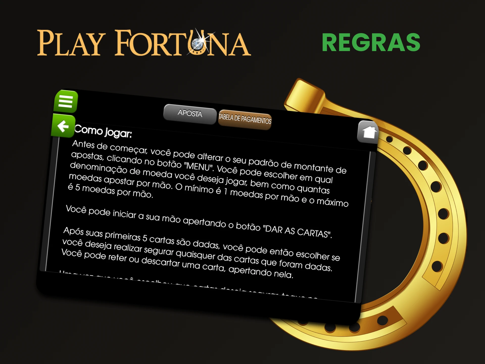 Aprenda as regras para jogar vídeo pôquer no Play Fortuna.