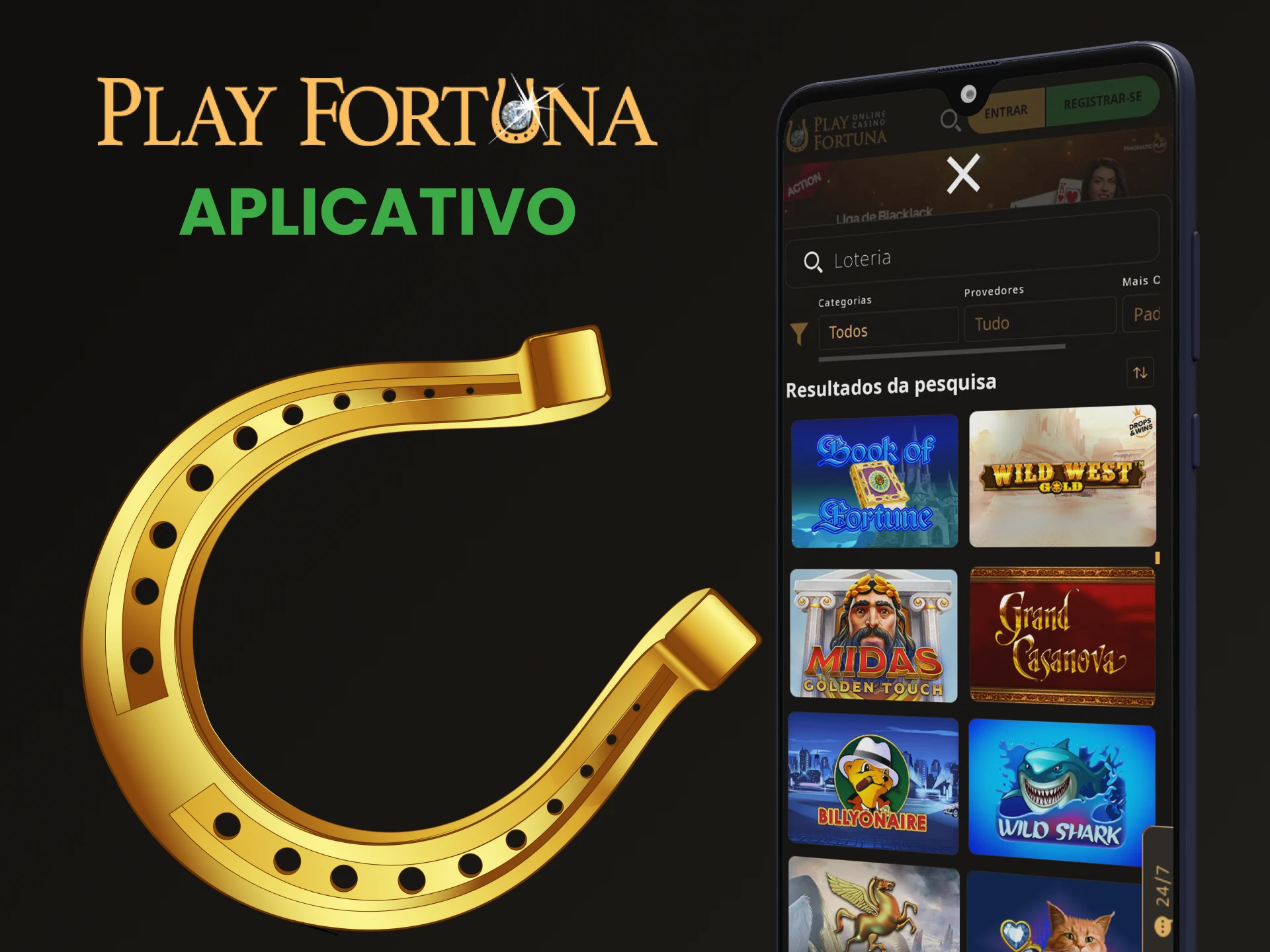 Você pode jogar na loteria através do aplicativo Play Fortuna.